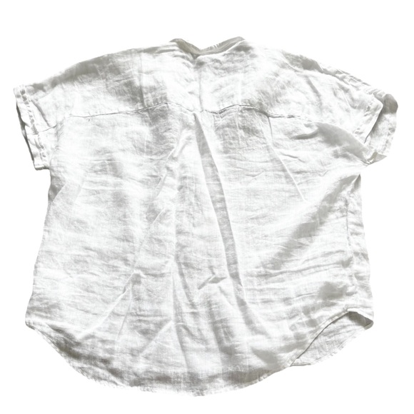 GRAYSON NWT 100% LINEN ARTIST SS SHIRT SIZE MEDIUM OVERSIZED BOXY LAGENLOOK CHIC - Picture 2 of 7